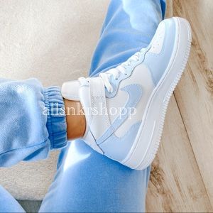 Nike air force 1 mid custom baby blue